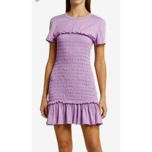 Veronica Beard Smocked Purple Tomlin Mini Dress NEW Size XS